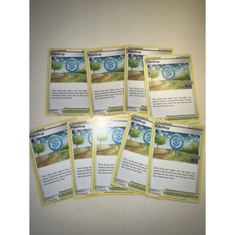 Pokemon  9x Pokéstop 068/078‎ Pokemon Go Trainer NM Playset Pokestop 24Y